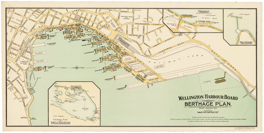 Wellington Harbour Board Berthage Plan [1934]