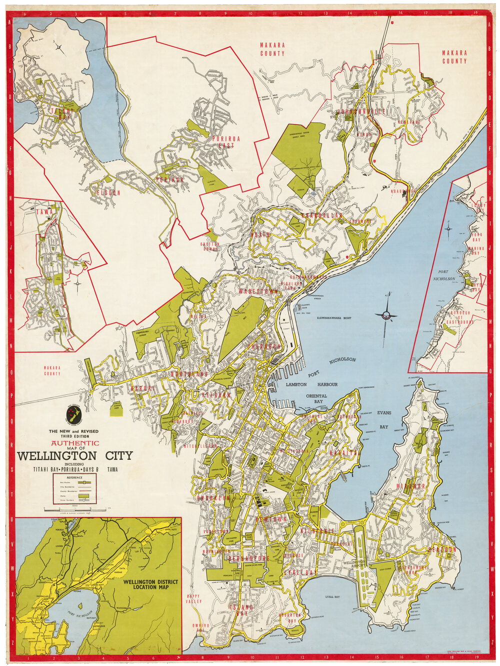 Authentic Map of Wellington City [c. 1960]