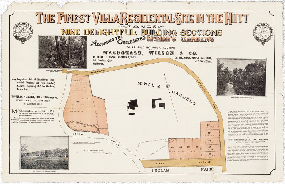 The Finest Villa Residential Site in the Hutt [McNab's Gardens, Woburn]