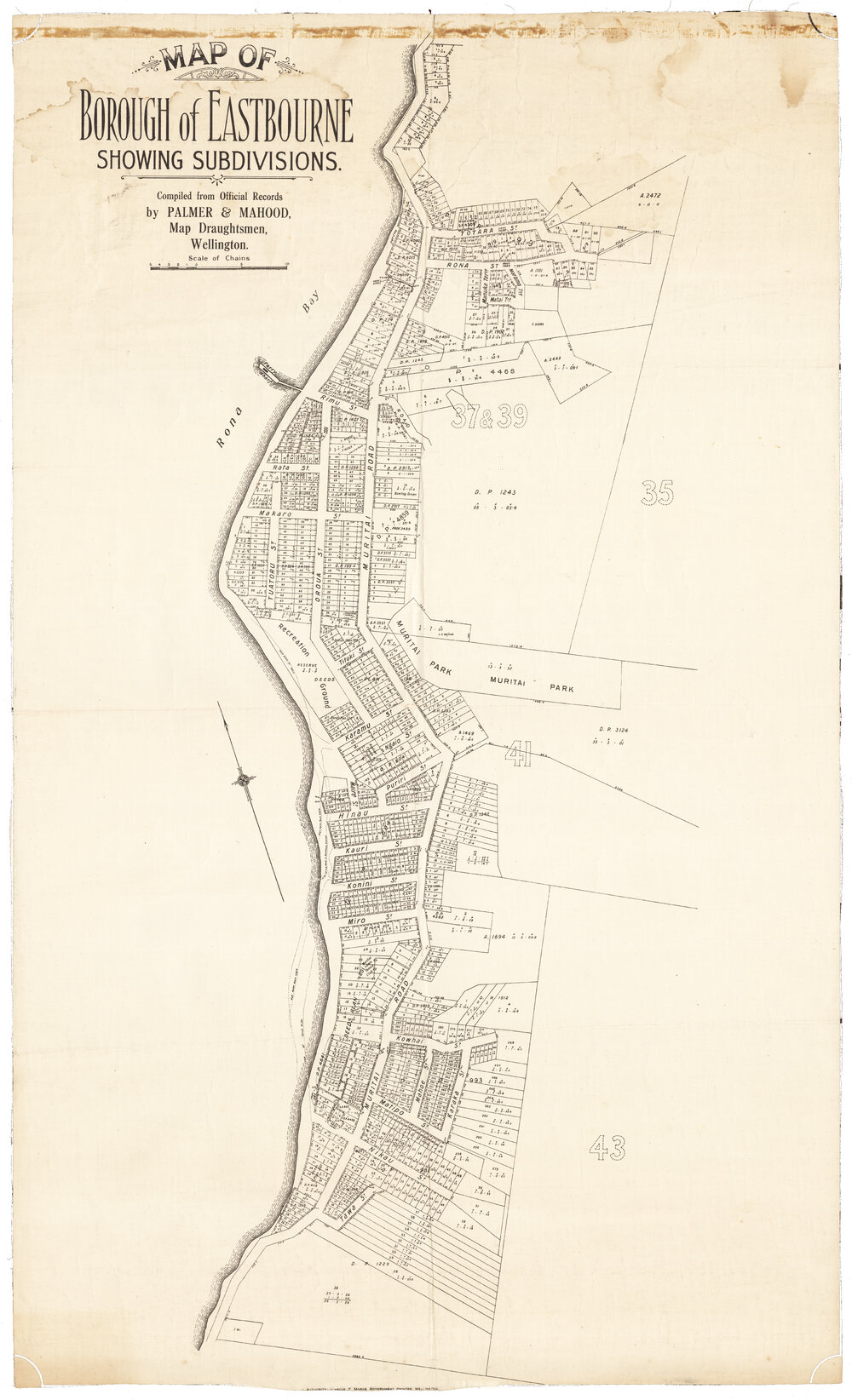 Map of Borough of Eastbourne showing subdivisions 