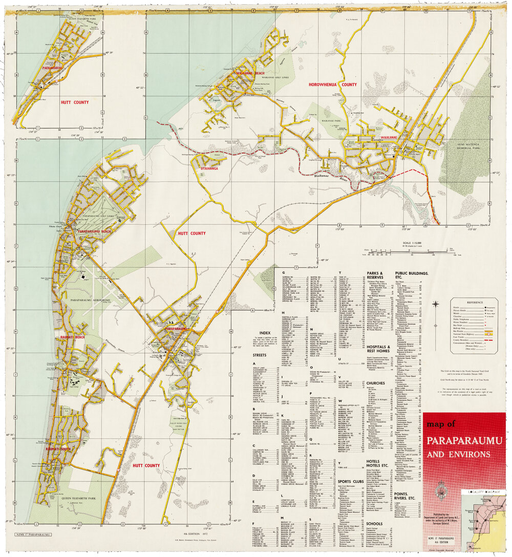 Map of Paraparaumu and environs [1972]