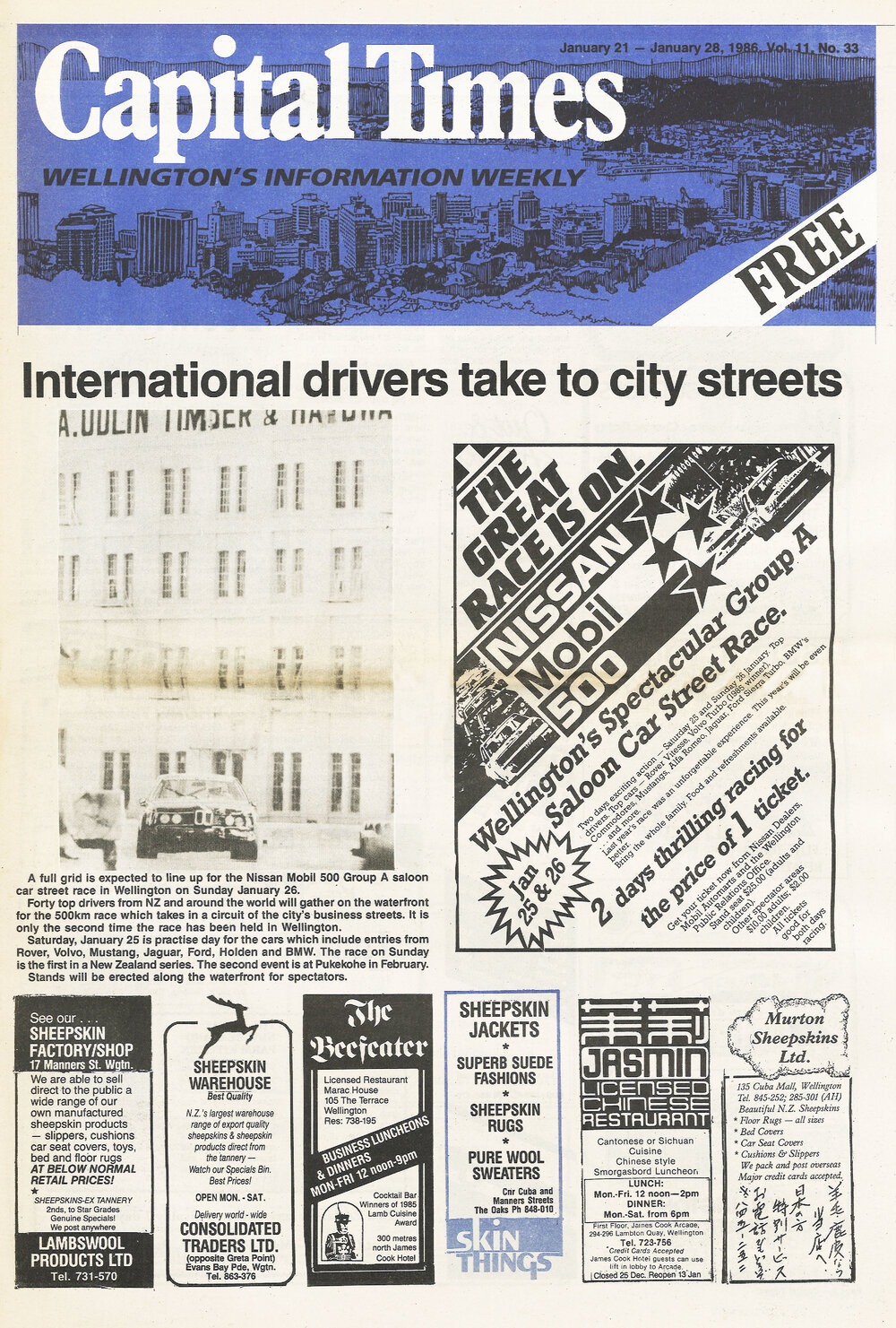 Capital Times, 21st January 1986