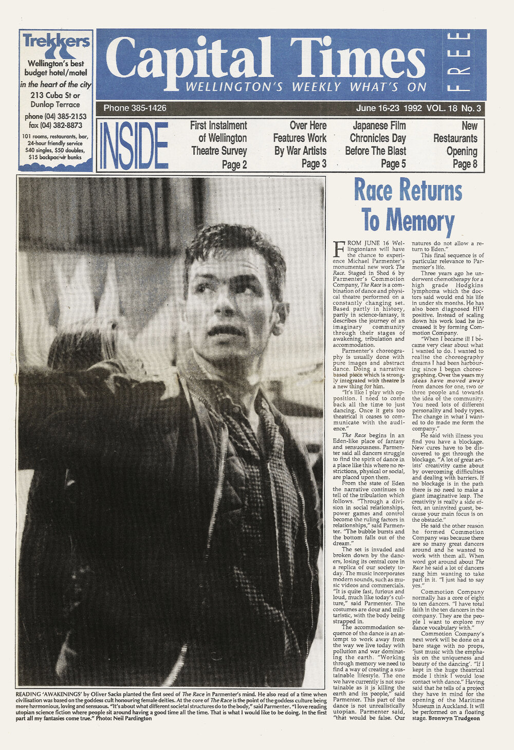 Capital Times, 16th June 1992