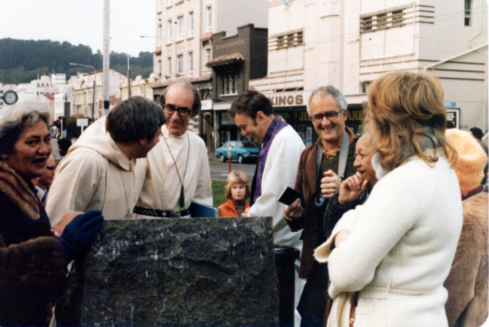Ceremony at Te Aro Park for the 140th anniversary of the first Methodist service