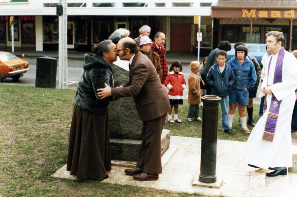 Ceremony at Te Aro Park for the 140th anniversary of the first Methodist service