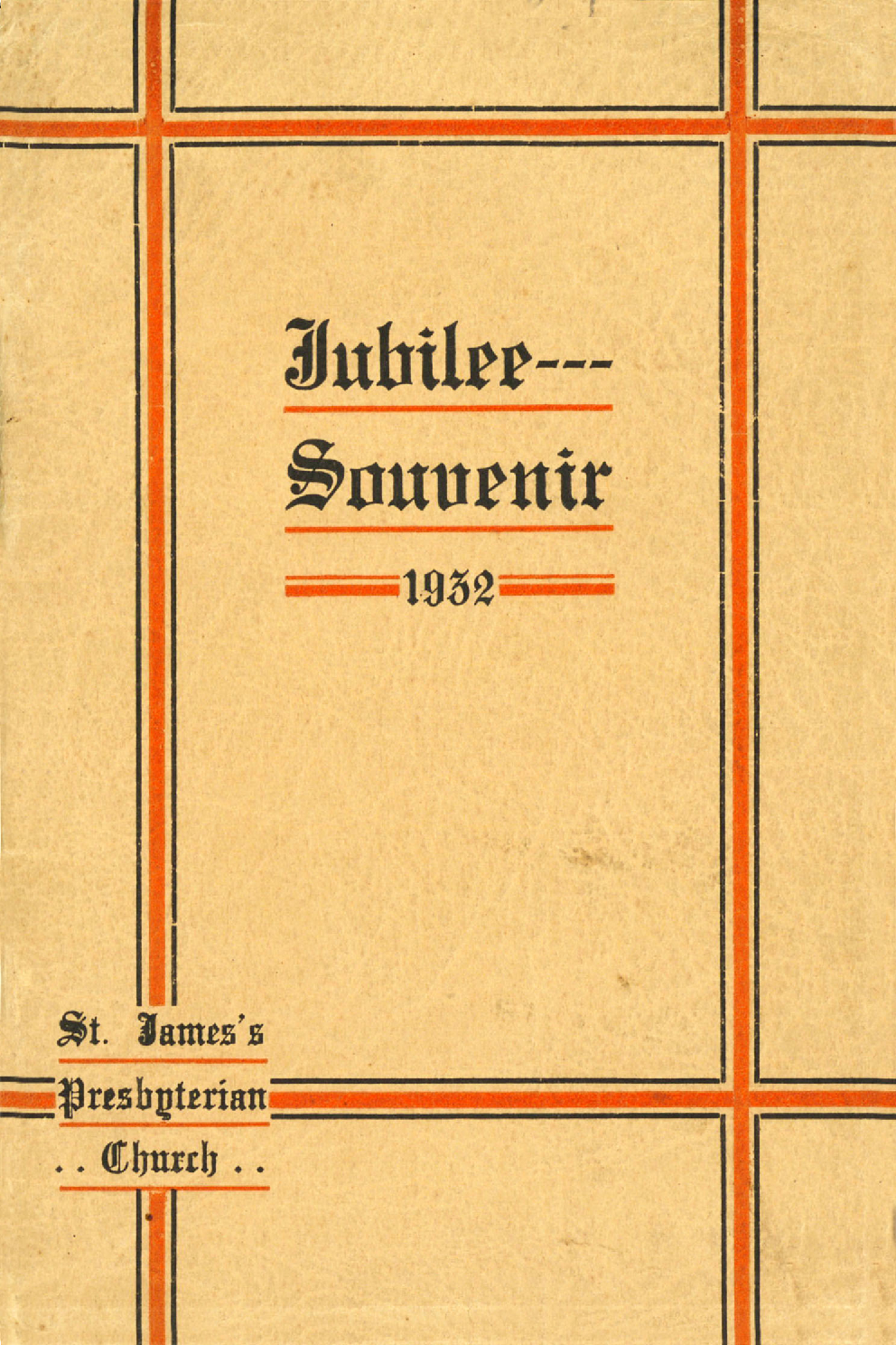 St. James's Presbyterian Church (Newtown), Jubilee Souvenir, 1932