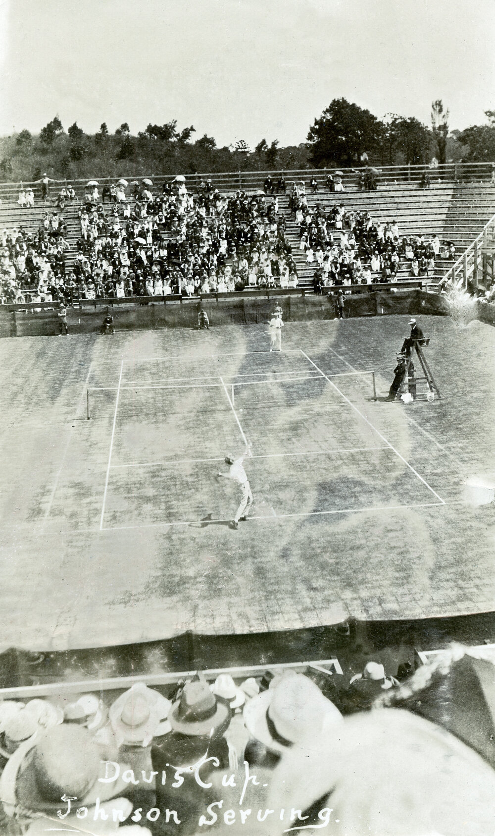 'Davis Cup. Johnson Serving'