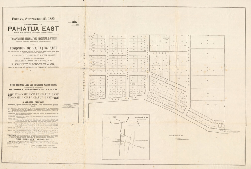 Township of Pahiatua East [1885]