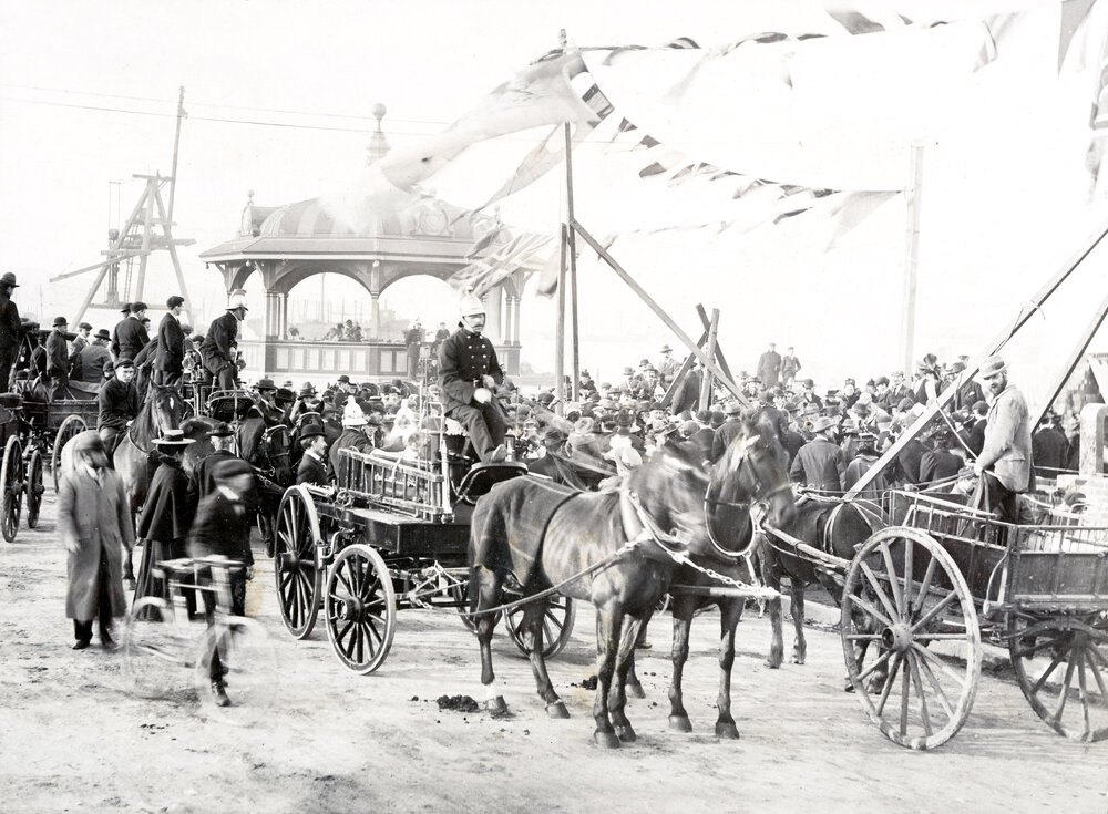 Laying of Fire Station foundation stone, Cuba Street