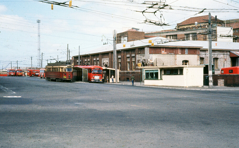 Wellington Railway Station bus / tram terminus. 