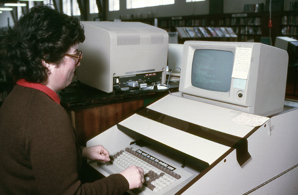 Central Library staff computer