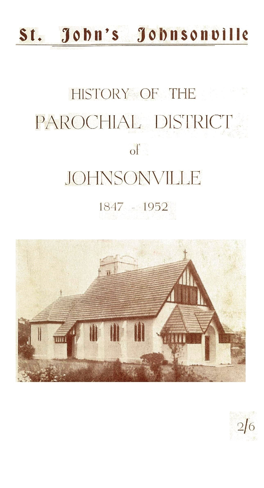 St. John's Johnsonville : history of the parochial district of Johnsonville, 1847-1952