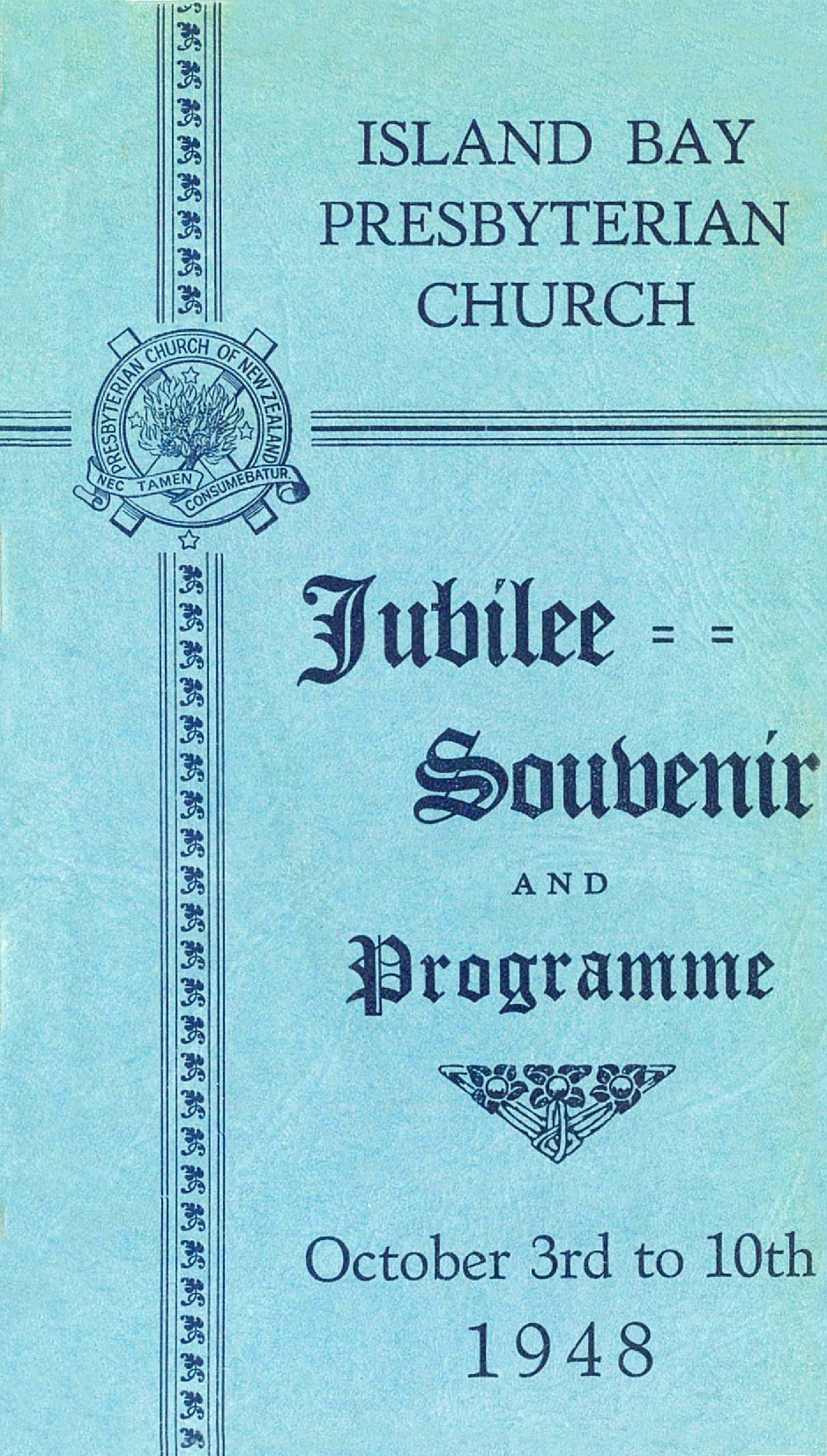 Island Bay Presbyterian Church Jubilee Souvenir and Programme