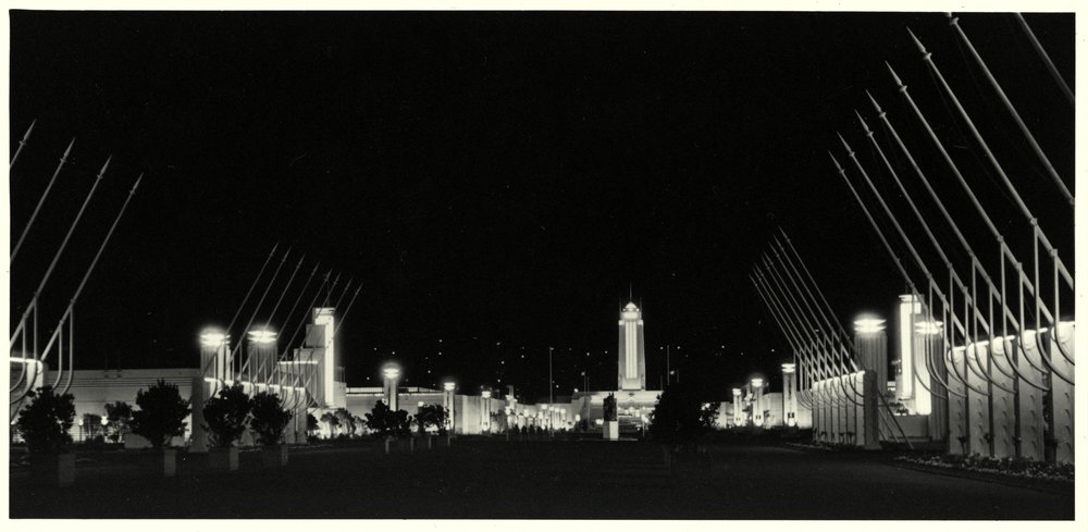 Centennial Avenue as seen from the main entrance at the Centennial Exhibition