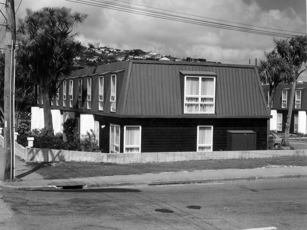 Pensioner units on the corner of Frankmoore Avenue and Phillip Street, Johnsonville