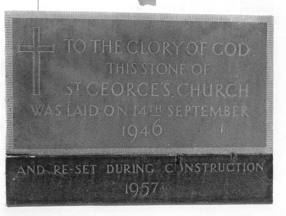 Saint George's Church Foundation Stone, 44 Ferry Street, Seatoun