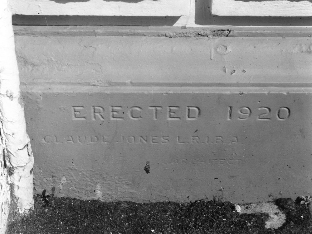 Foundation stone for the National Bank, 192-194 Cuba Street