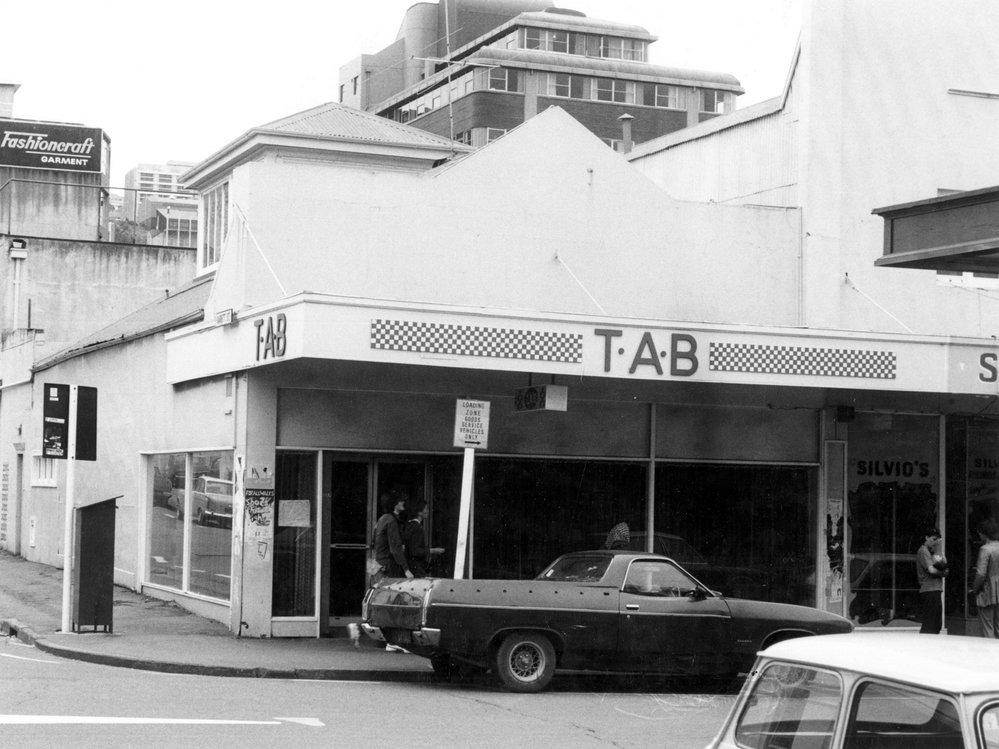 T.A.B and Silvio's record store, 144 - 146 Cuba Street