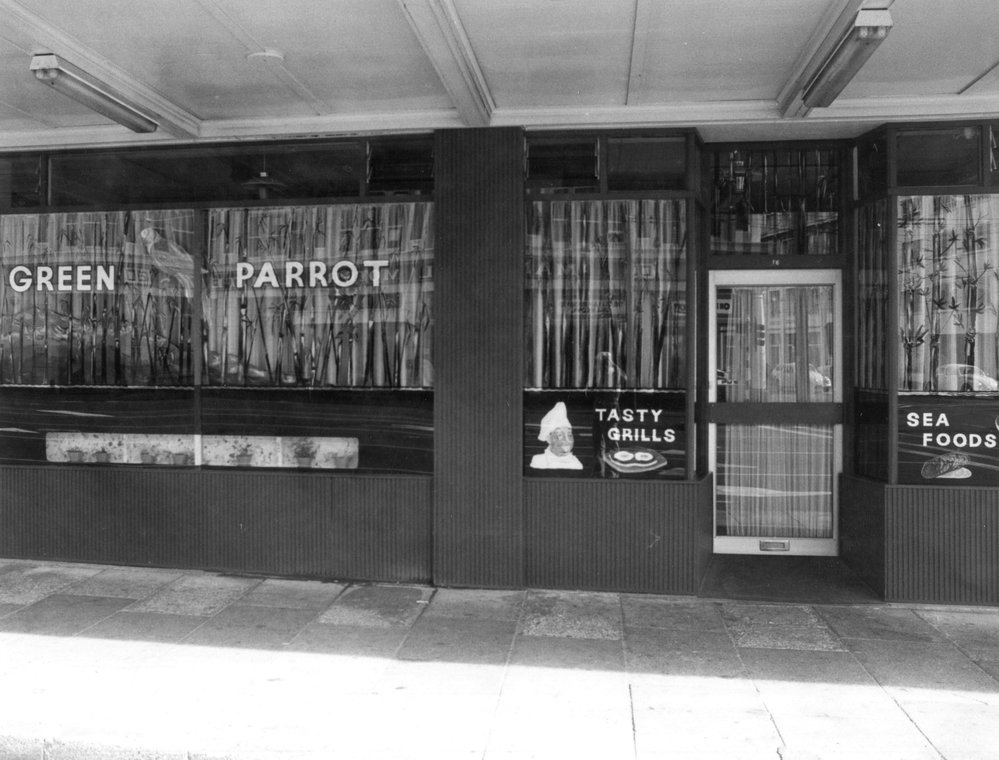 The Green Parrot restaurant, 16 Taranaki St