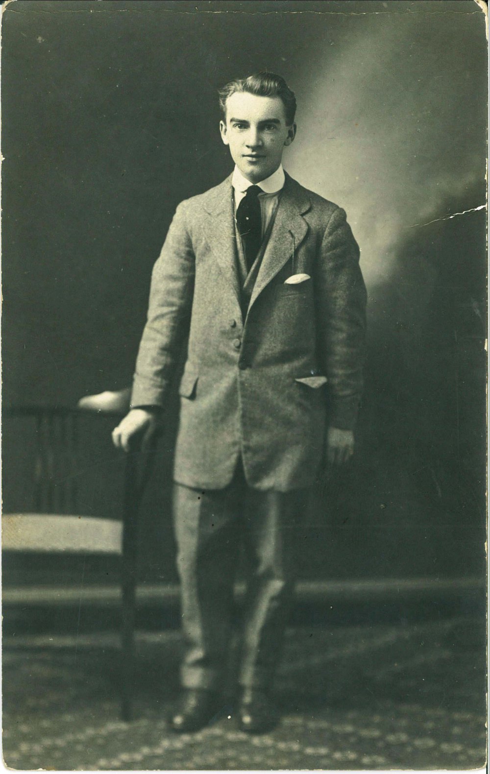 Postcard of a young man