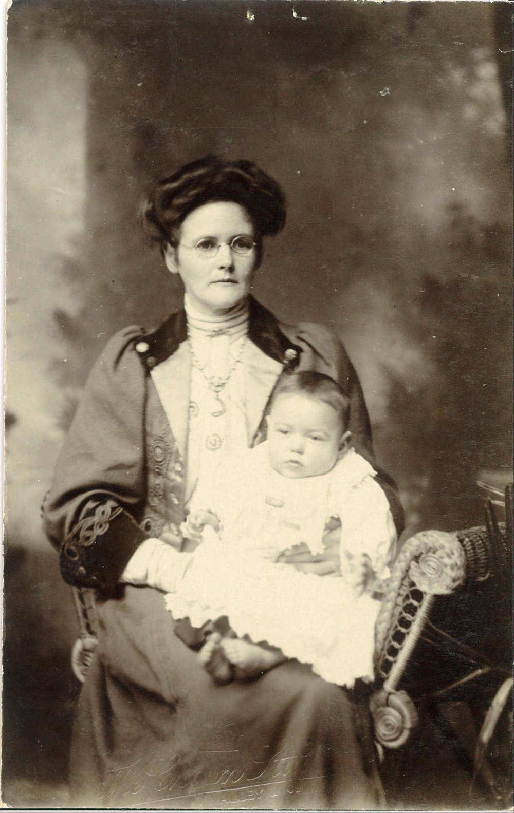 Portrait of woman and child
