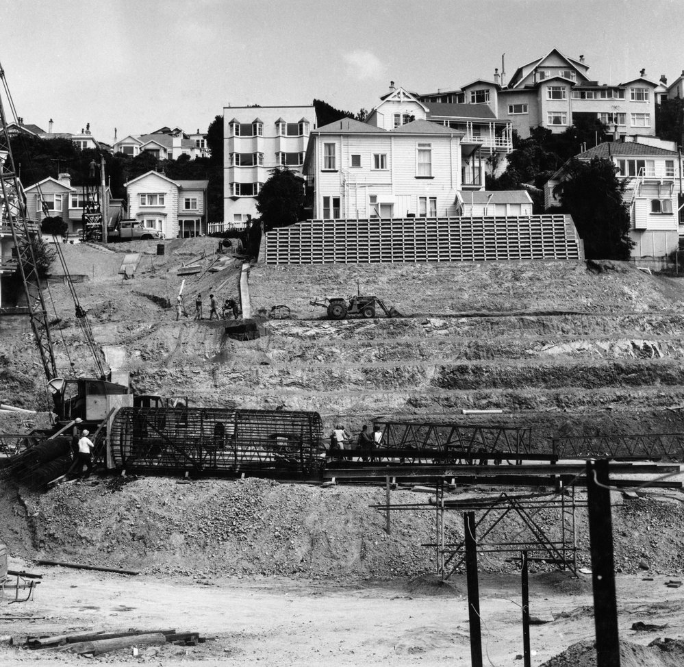 Motorway under construction around Clifton Terrace
