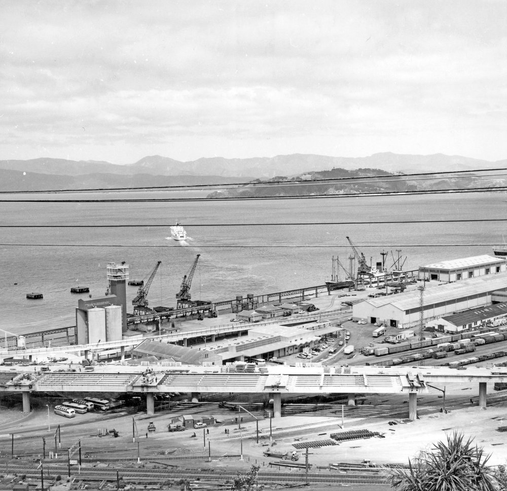 Motorway overpass under construction