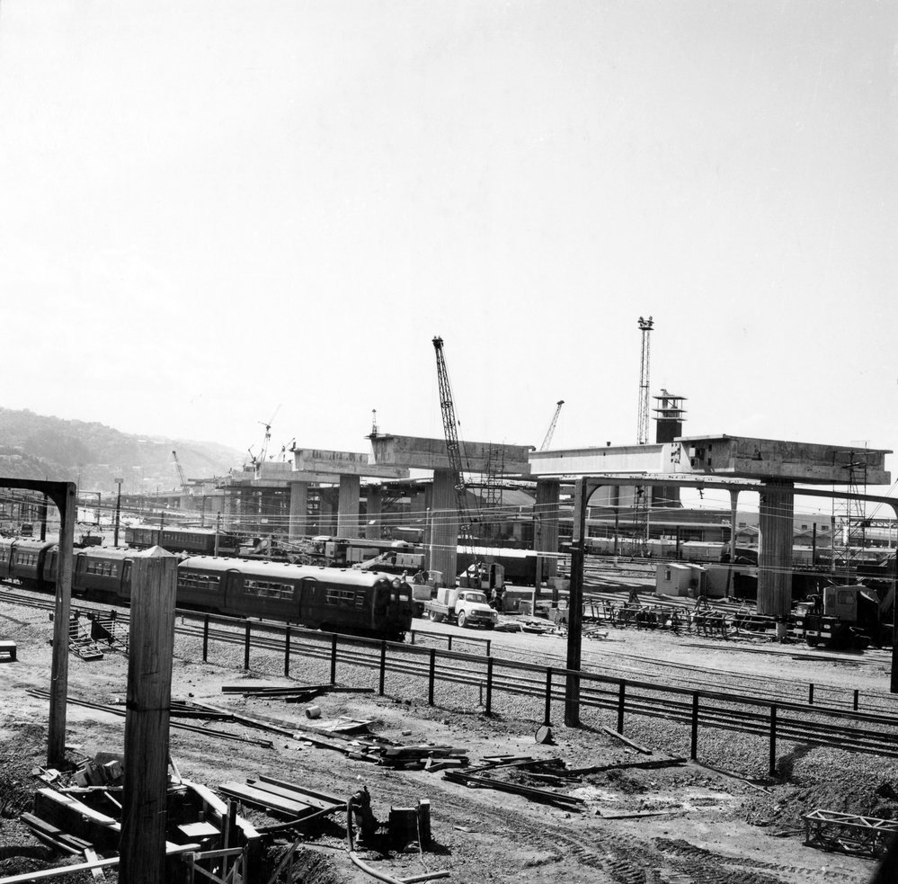 Motorway overpass under construction