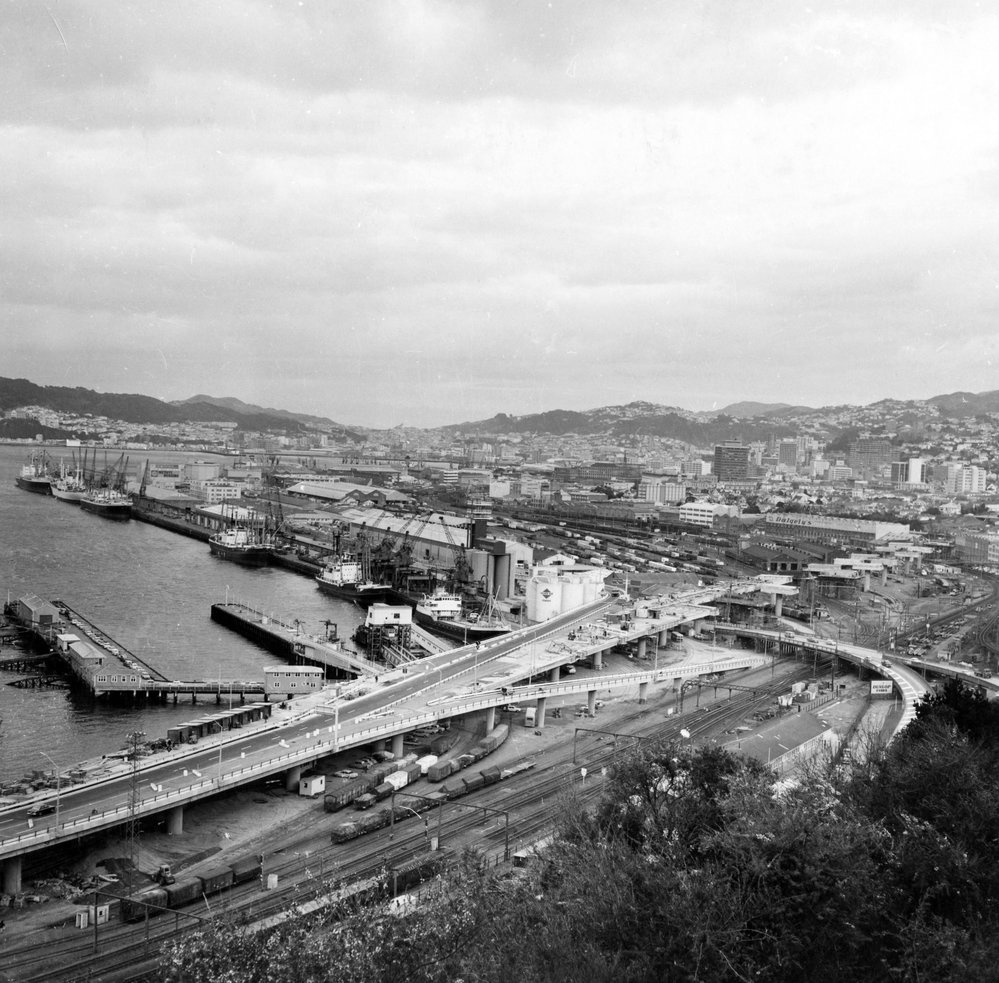 Aotea Quay, wharves and railway yards