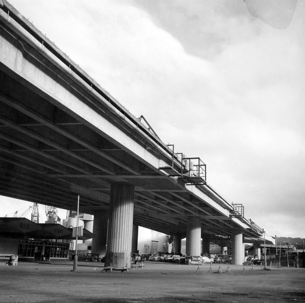 Picton Ferry Terminal with motorway overpass