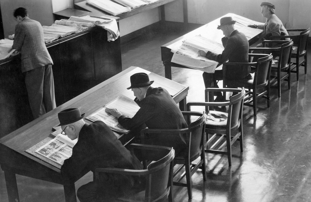 Newspaper Room, Wellington Central Public Library