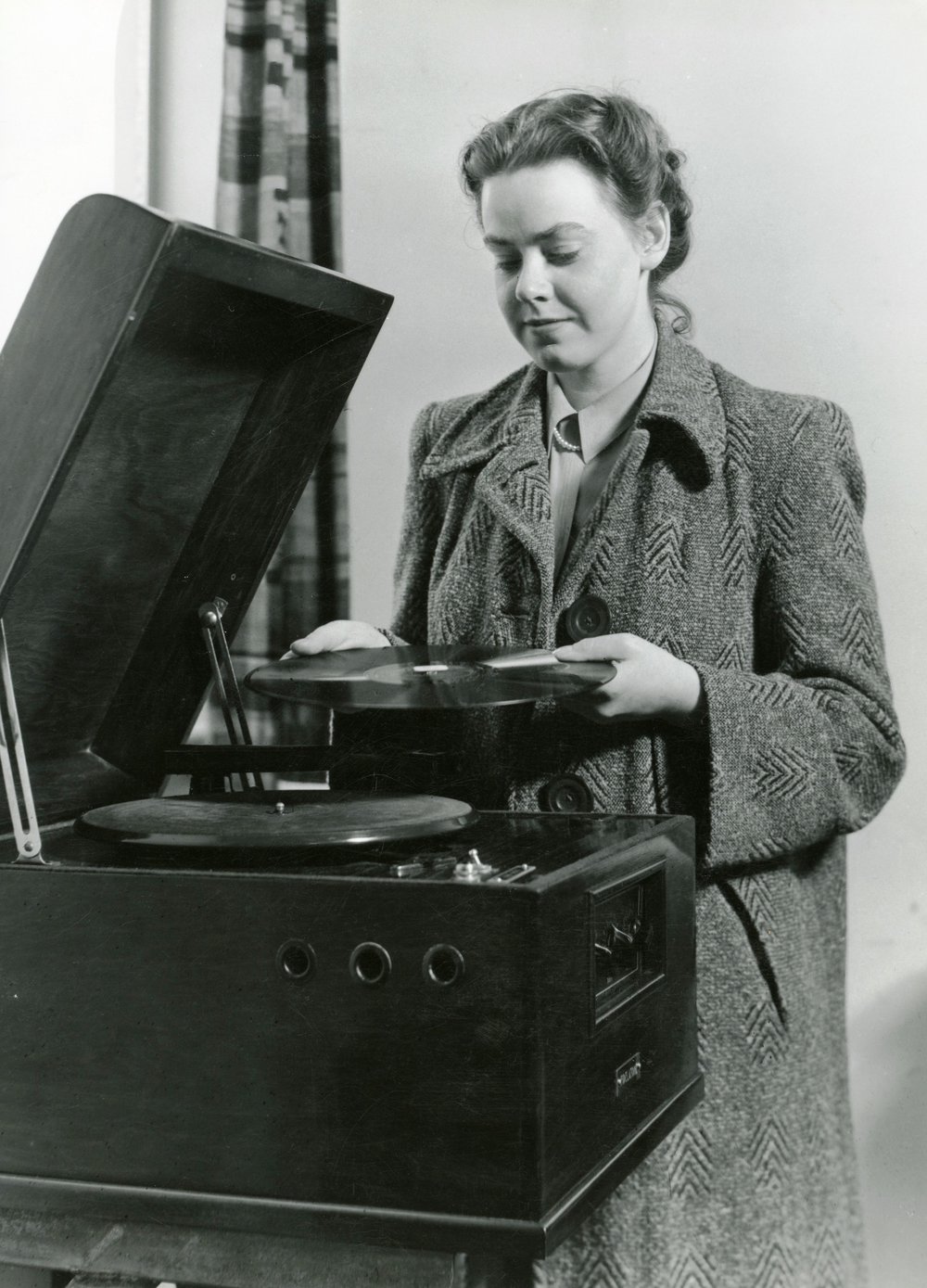 Miss Lomas in the Record Room, Wellington Central Public Library