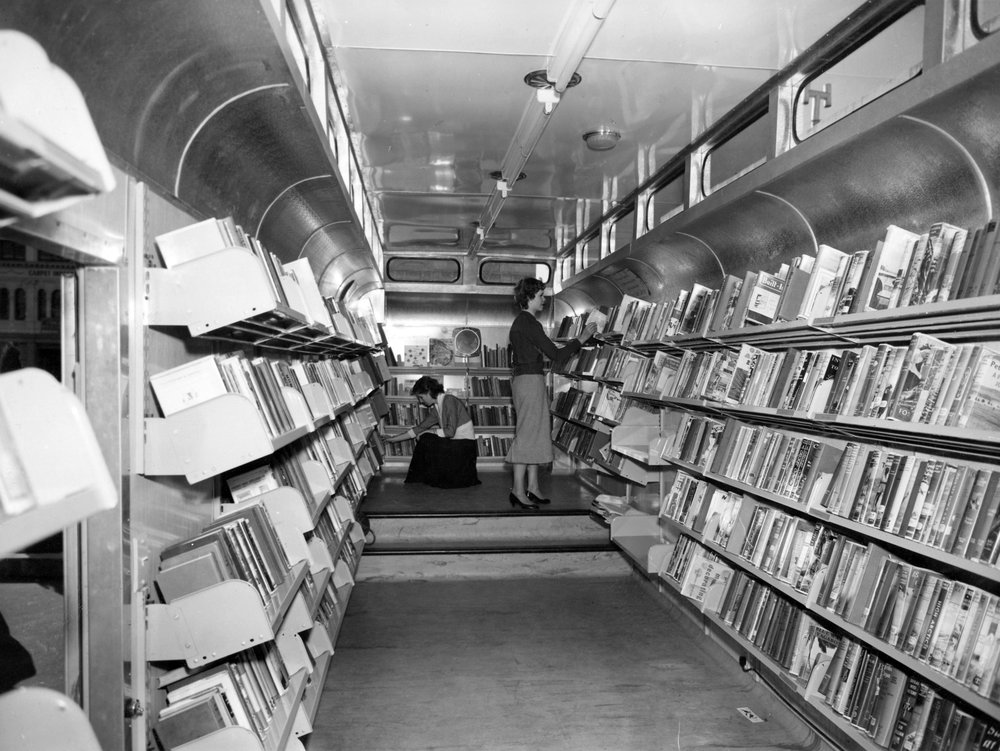 Interior of the mobile library