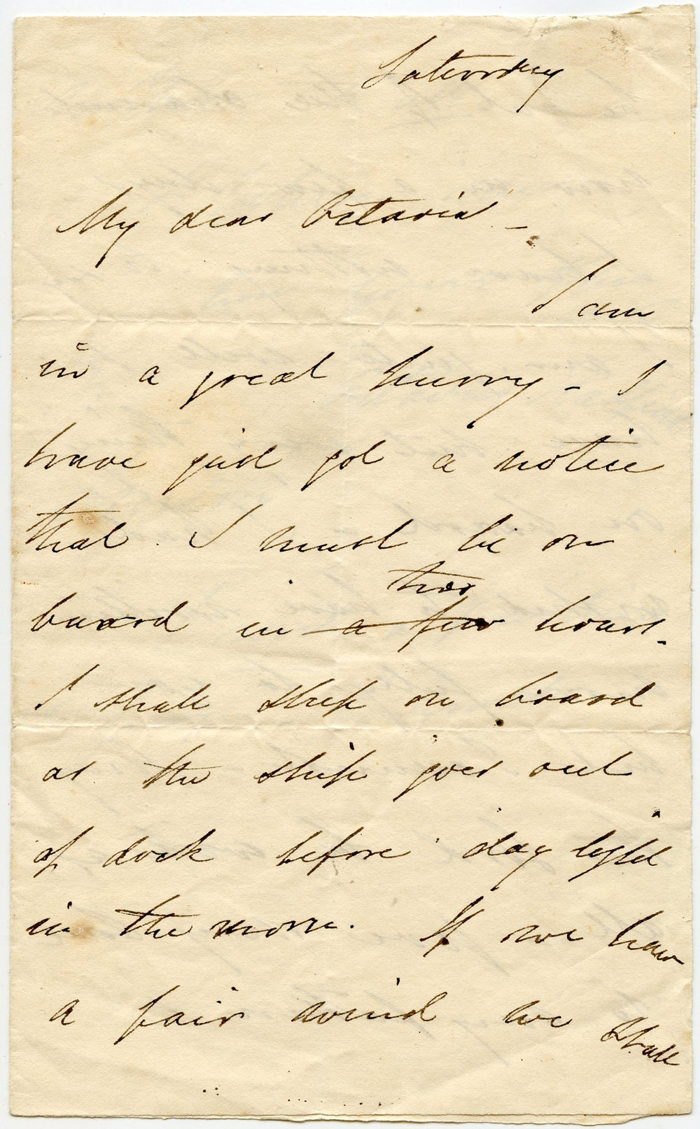Letter from Octavius Hadfield to his sister Octavia, February 1838