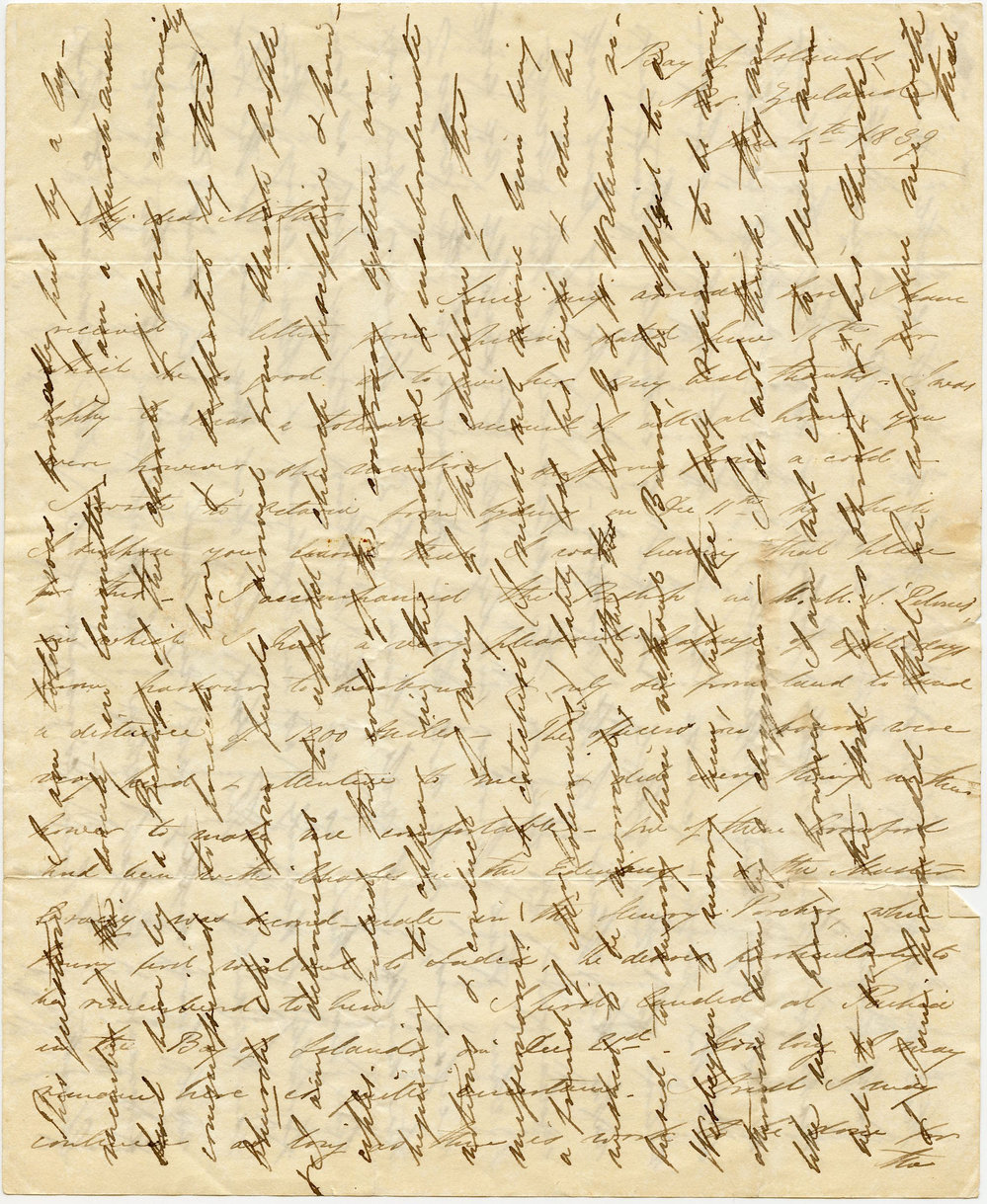 Letter from Octavius Hadfield to his mother, January 1839