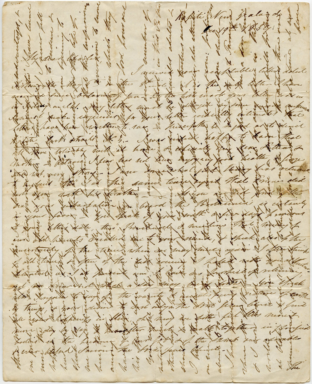 Letter from Octavius Hadfield to his brother Charles, December 1839