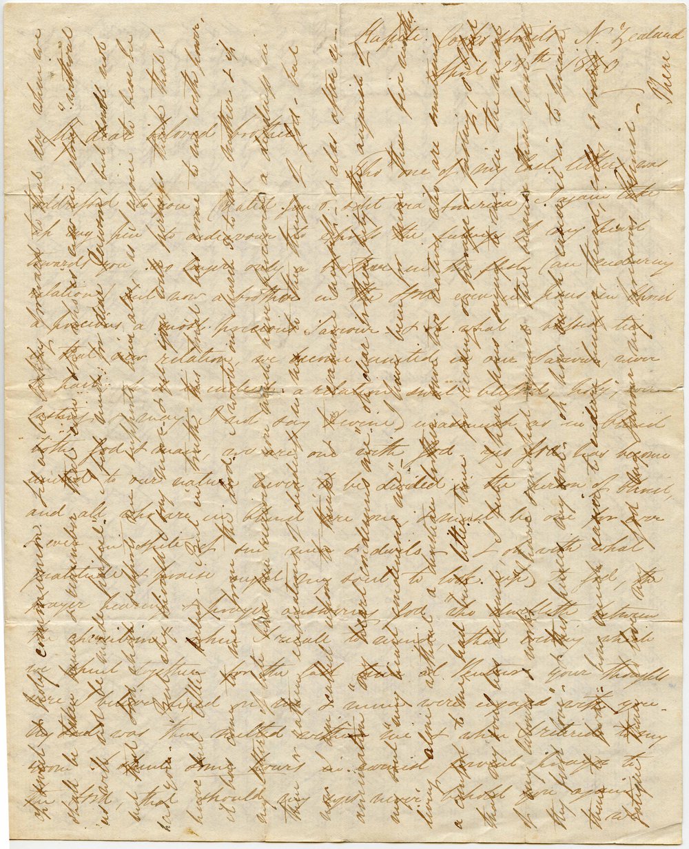 Letter from Octavius Hadfield to his brother Charles, April 1840