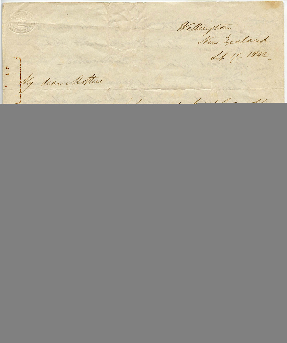 Letter from Octavius Hadfield to his mother, September 1842