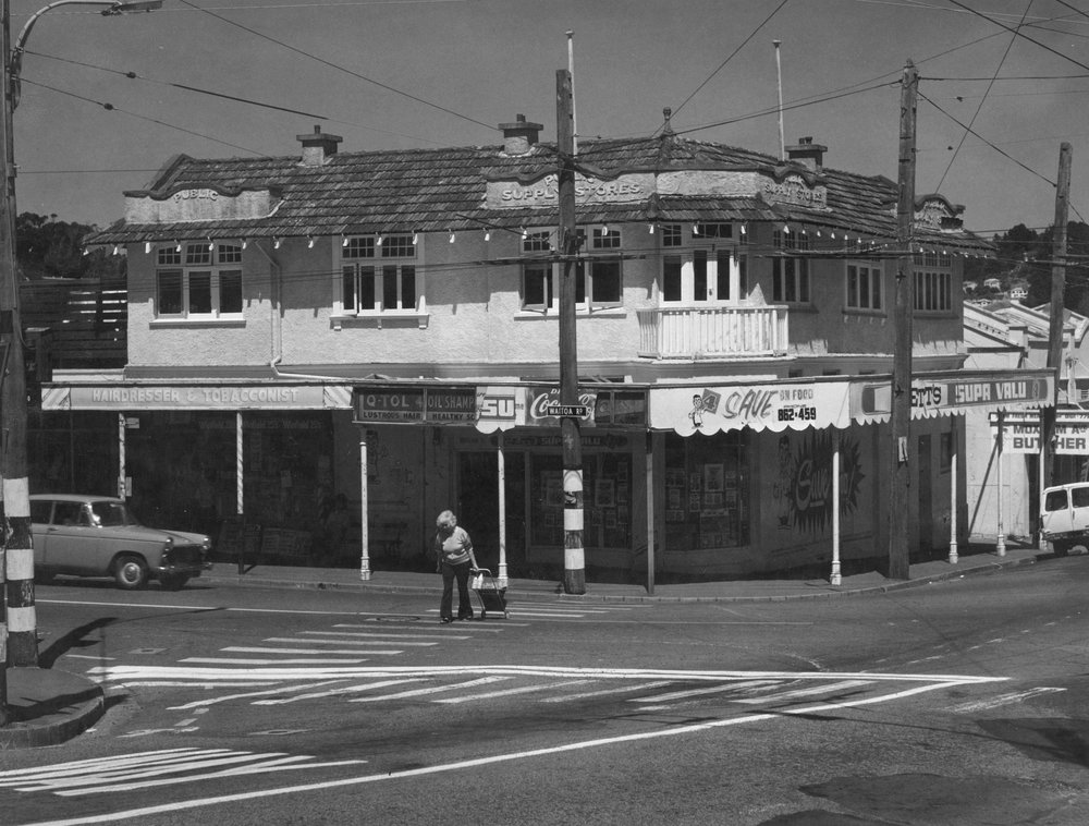 Shops on corner of Waitoa Road and Moxham Avenue