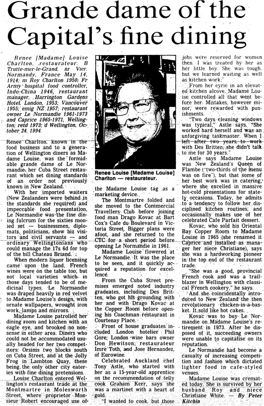 Grande dame of the Capital's fine dining