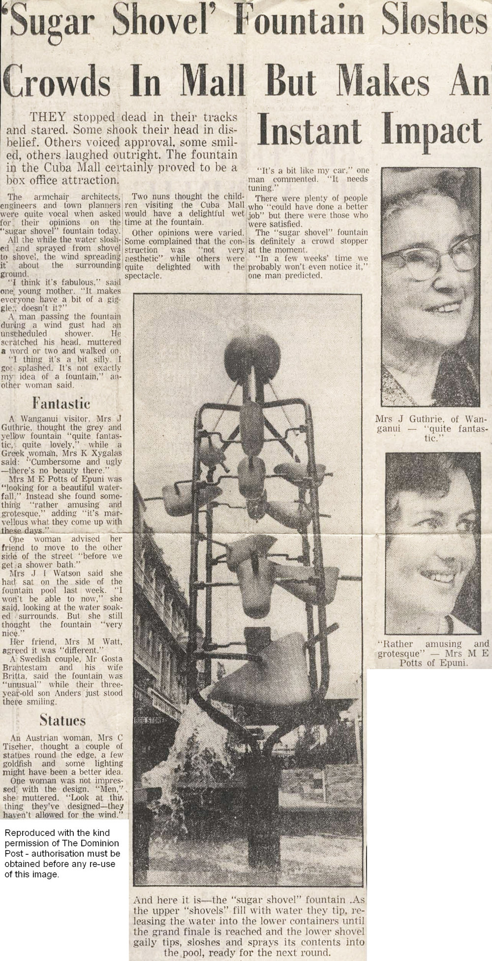 'Sugar Shovel' fountain sloshes crowds in Mall but makes an instant impact