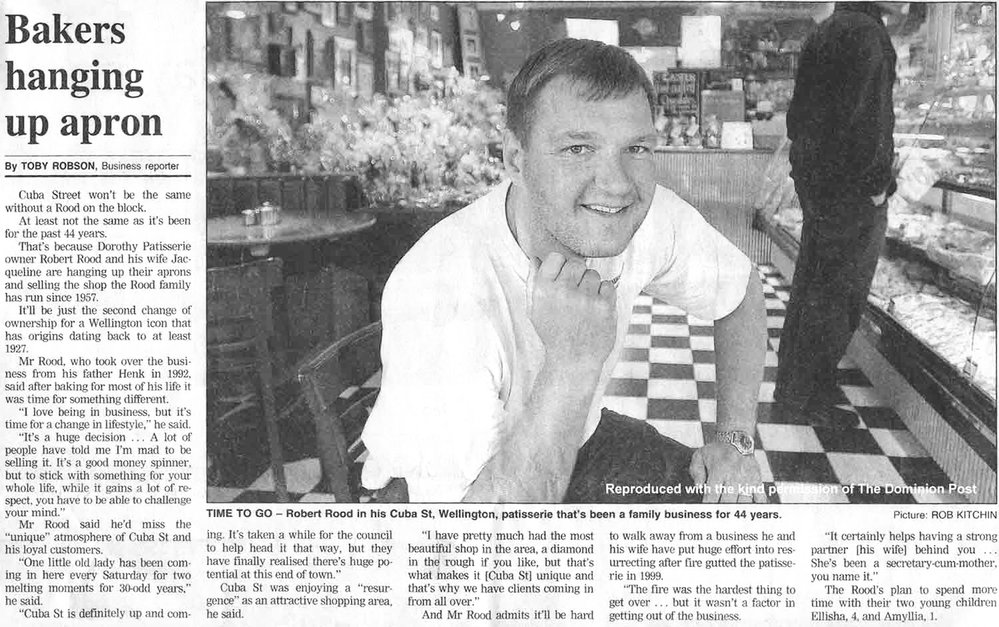 Bakers hanging up apron