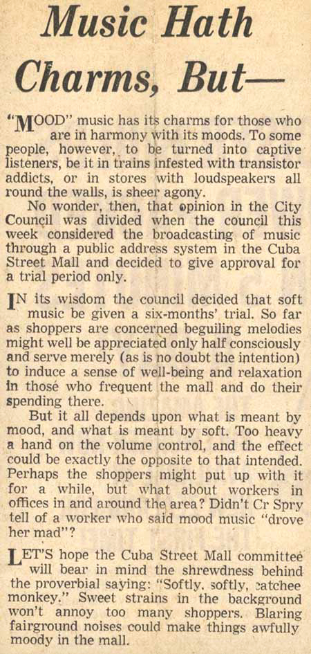 Music hath charms but...