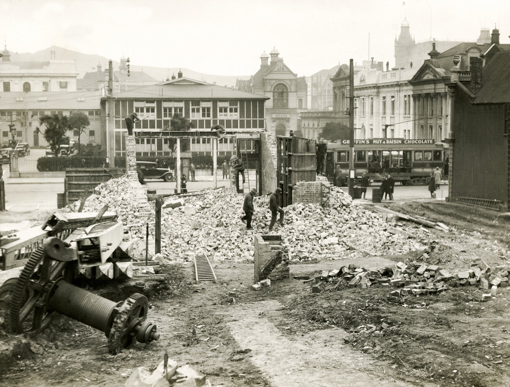 Demolition on Lambton Quay