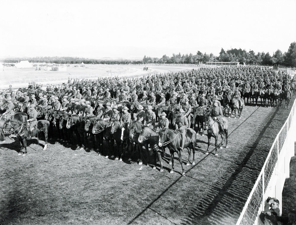 Mounted Riflemen on parade
