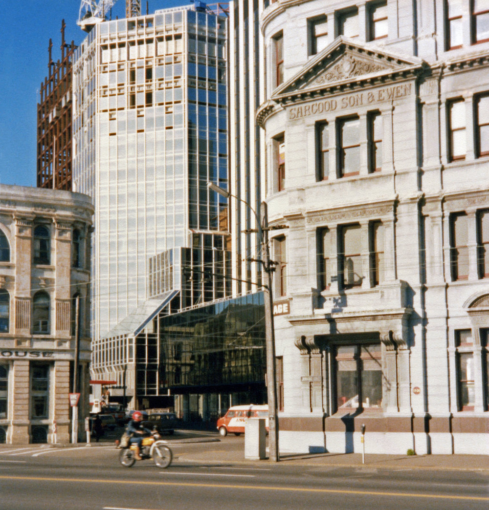 New and old buildings, Jervois Quay 