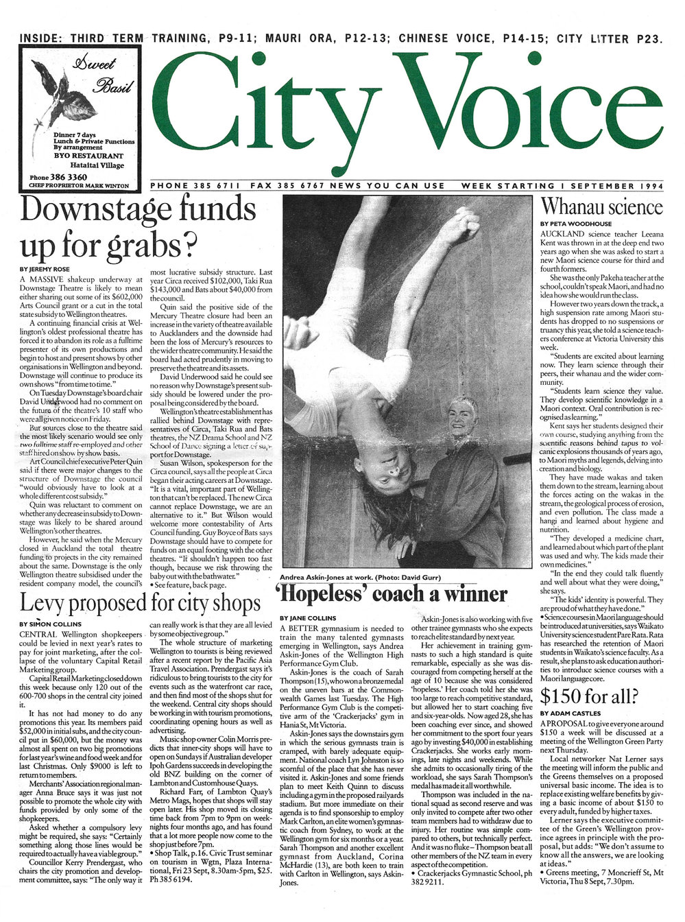 City Voice, 1st September 1994
