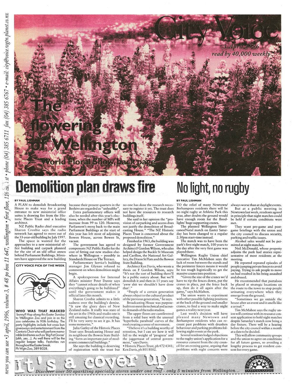 City Voice, 3rd April 1996