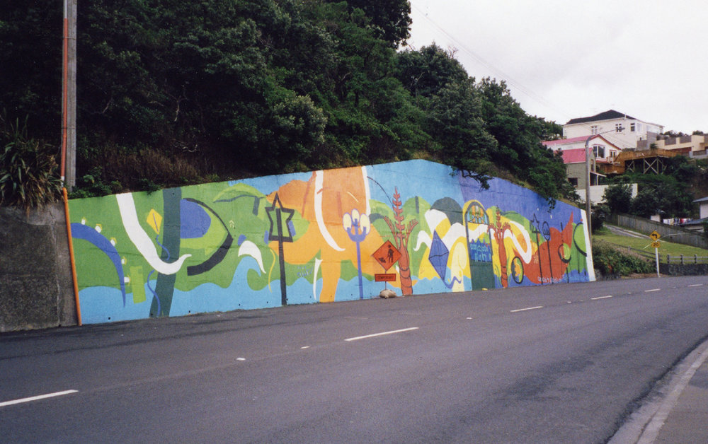 Mural, Evans Bay Parade, Mike McAuley and Andy Crummy