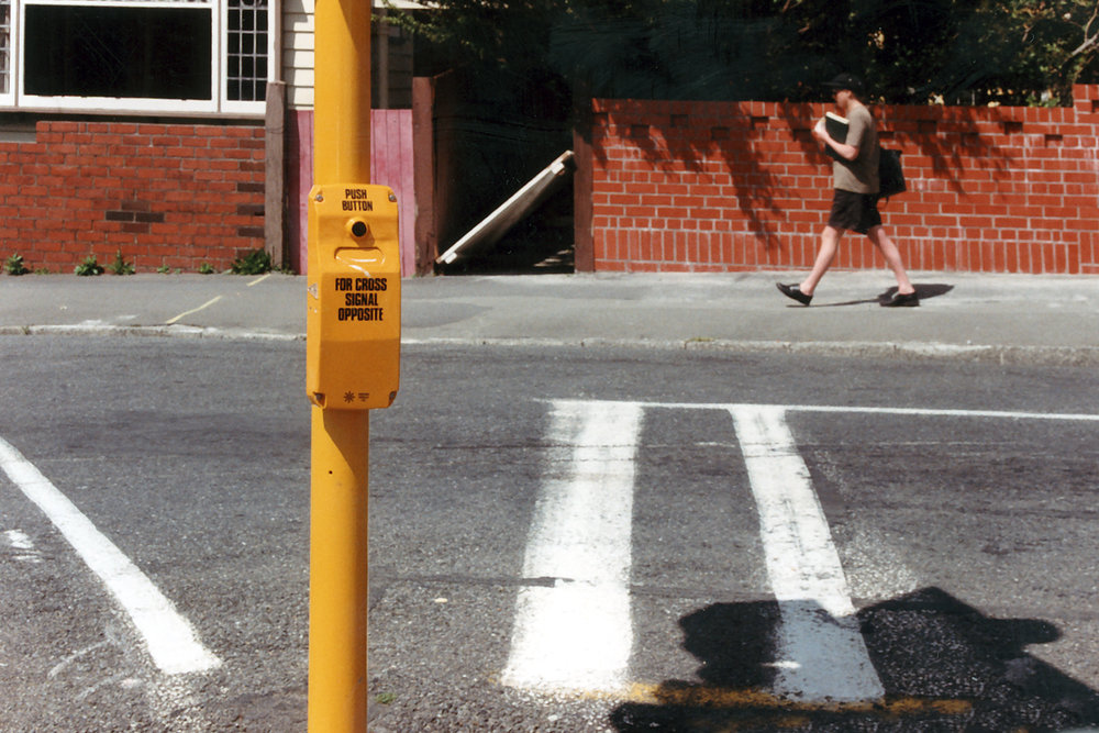 Pedestrian crossing at intersection of Murphy and Pipitea Sts